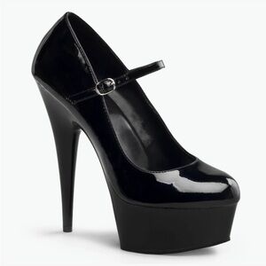 Pleaser Elegant Black Platform Heels✨